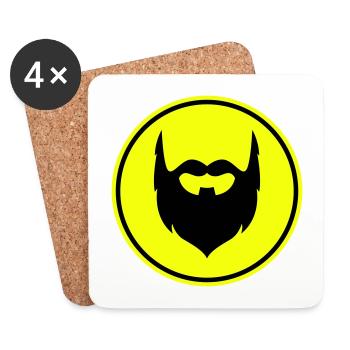 Bart symbol - Untersetzer (4er-Set) - Weiß - Vorne