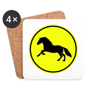 Horse Horse icon - Coasters (set of 4) - white - Front
