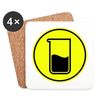 Test tube chemistry - Coasters (set of 4) - white - Front