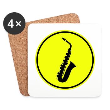 Trumpet symbol - Coasters (set of 4) - white - Front