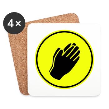 Hände symbol - Untersetzer (4er-Set) - Weiß - Vorne