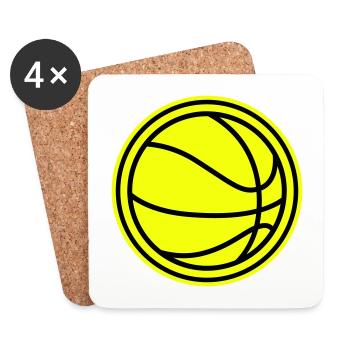 Basketball - Untersetzer (4er-Set) - Weiß - Vorne