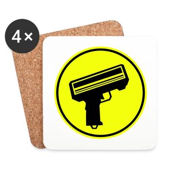 Weapon Money Rain - Coasters (set of 4) - white - Front