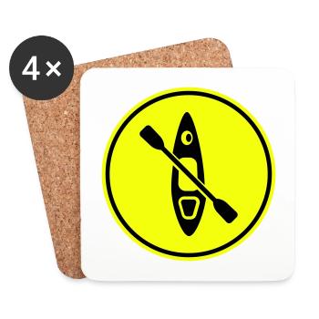 Canoe icon - Coasters (set of 4) - white - Front