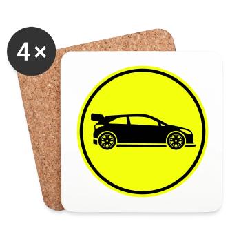 Car racer - Coasters (set of 4) - white - Front
