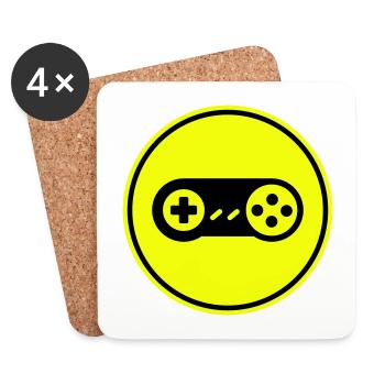 Gamepad Icon Gamer - Coasters (set of 4) - white - Front