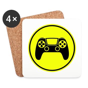 Gamepad Symbol Controller - Untersetzer (4er-Set) - Weiß - Vorne