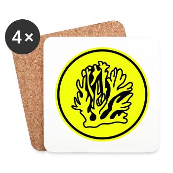 Coral Ocean - Coasters (set of 4) - white - Front
