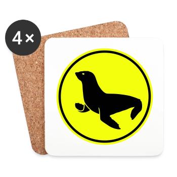 seehund tier - Untersetzer (4er-Set) - Weiß - Vorne