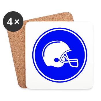 Football Helmet icon - Coasters (set of 4) - white - Front