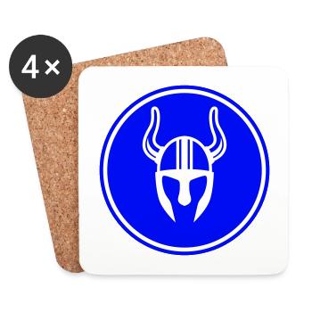 Viking Helmet - Coasters (set of 4) - white - Front