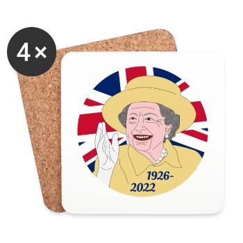 Queen Elizabeth II - 1926-2022 - Untersetzer (4er-Set) - Weiß - Vorne