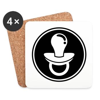 Pacifier Icon Icon - Coasters (set of 4) - white - Front