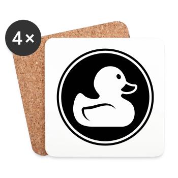 Duck Icon - Coasters (set of 4) - white - Front
