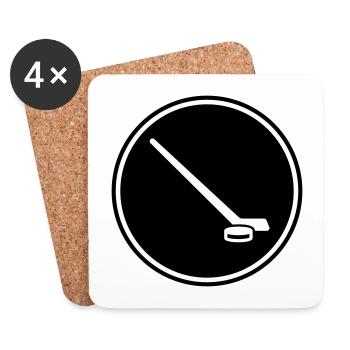 icehockey symbol icon - Untersetzer (4er-Set) - Weiß - Vorne