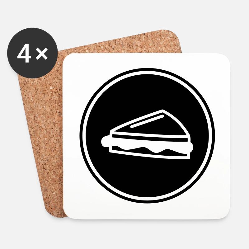 Sandwich - Untersetzer (4er-Set) - Weiß