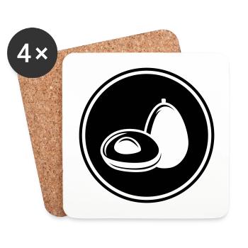 Avocado symbol - Untersetzer (4er-Set) - Weiß - Vorne