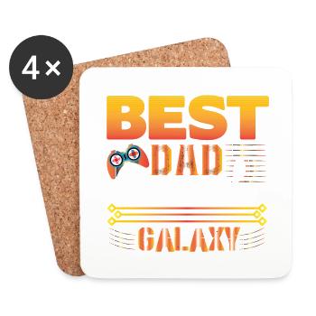 Bester Vater in der Galaxie - Untersetzer (4er-Set) - Weiß - Vorne