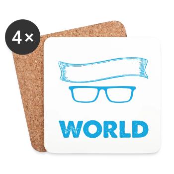 no1 dad of the world - Coasters (set of 4) - white - Front