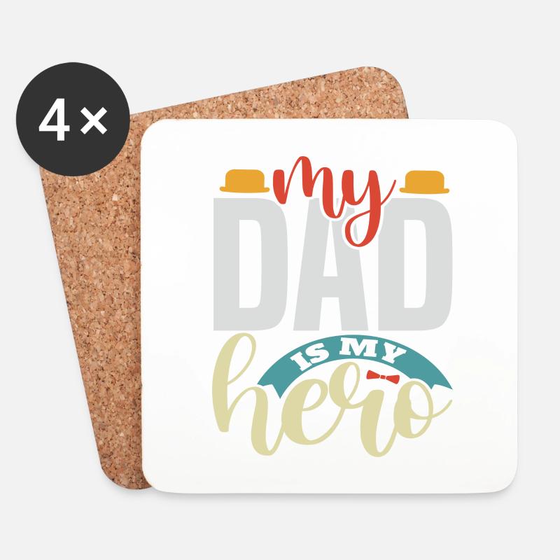 Father Dad's Father's Day Gift - Coasters (set of 4) - white