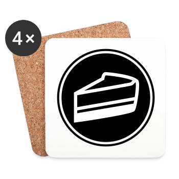 Cake cheesecake - Coasters (set of 4) - white - Front