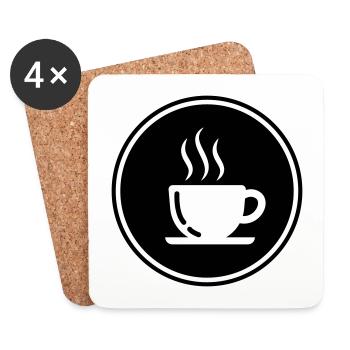 Coffee cup - Coasters (set of 4) - white - Front