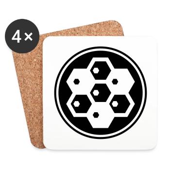 Imker symbol - Untersetzer (4er-Set) - Weiß - Vorne