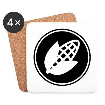 Corn symbol - Coasters (set of 4) - white - Front