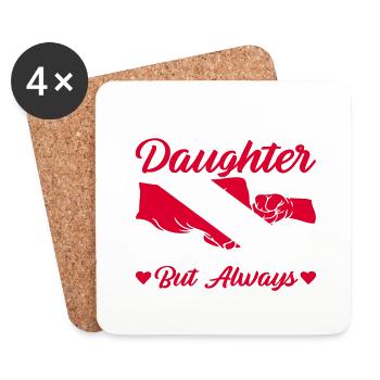 father and daughter - Coasters (set of 4) - white - Front
