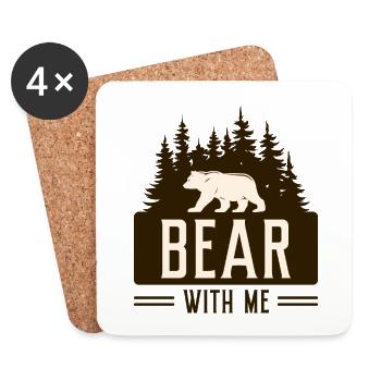Bear With Me - Coasters (set of 4) - white - Front