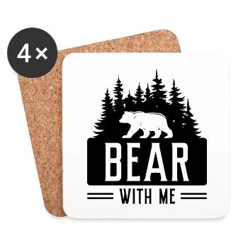 Bear With Me - Coasters (set of 4) - white - Front