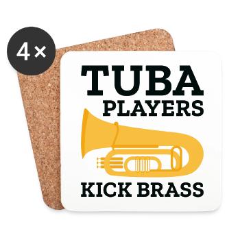 Tuba Players Kick Brass - Coasters (set of 4) - white - Front