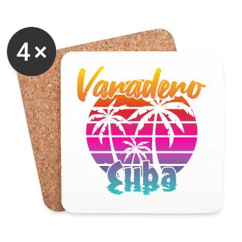 Varadero Cuba Sunset - Coasters (set of 4) - white - Front