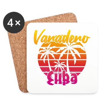Varadero Cuba Sonnenuntergang - Untersetzer (4er-Set) - Weiß - Vorne