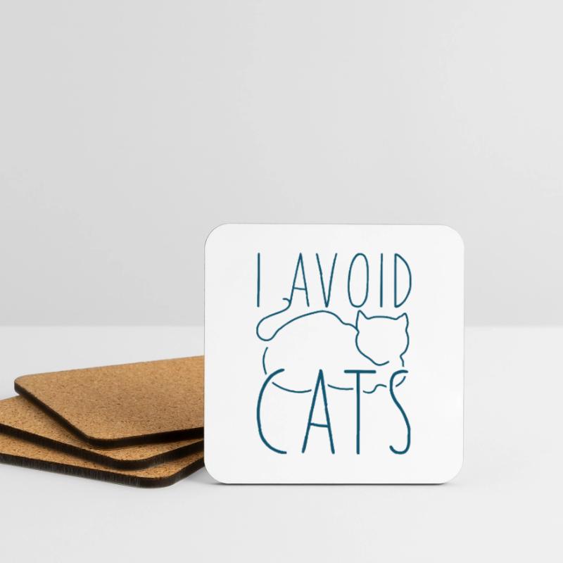 I Avoid Cats Coasters (set of 4)