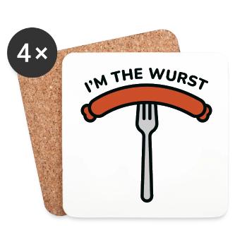I’m The Wurst - Coasters (set of 4) - white - Front
