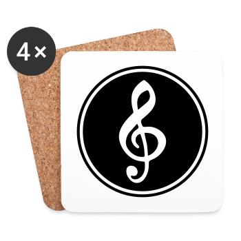 Sheet Music Musician - Coasters (set of 4) - white - Front