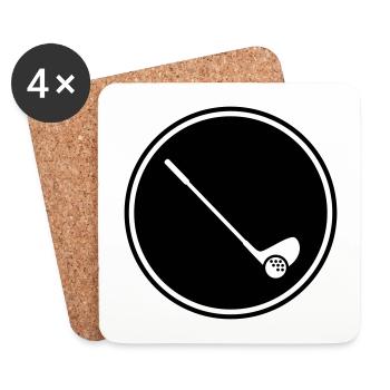 Golf symbol - Untersetzer (4er-Set) - Weiß - Vorne