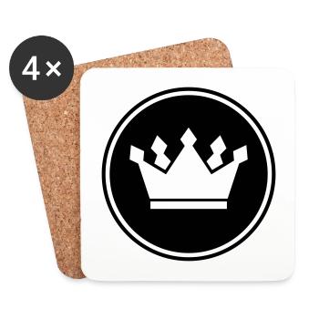 Krone Symbol icon - Untersetzer (4er-Set) - Weiß - Vorne