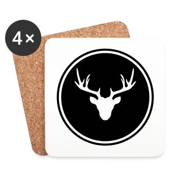 Reh Hirsch icon - Untersetzer (4er-Set) - Weiß - Vorne