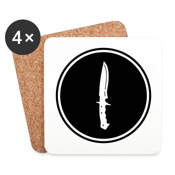 Messer icon - Untersetzer (4er-Set) - Weiß - Vorne
