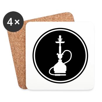 Bong Smoking - Coasters (set of 4) - white - Front