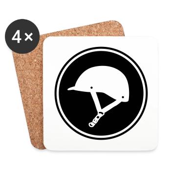 Reiterhut icon - Untersetzer (4er-Set) - Weiß - Vorne