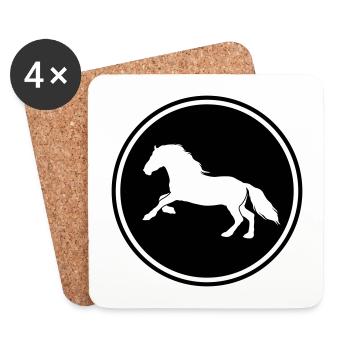 Horse Horse icon - Coasters (set of 4) - white - Front