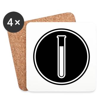 Test Tube Icon - Coasters (set of 4) - white - Front