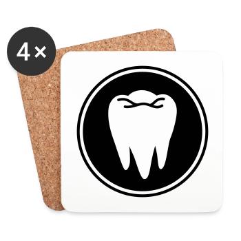 Tooth icon icon - Coasters (set of 4) - white - Front