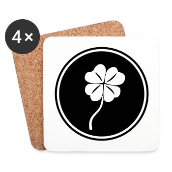 Lucky clover - Coasters (set of 4) - white - Front