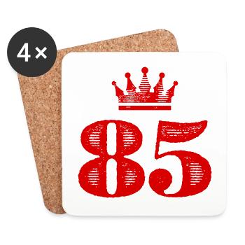 85 Couronne numérique - Dessous de verre (lot de 4) - blanc - Devant