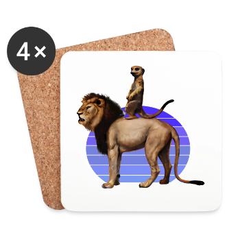 Königlicher Meerkat - Untersetzer (4er-Set) - Weiß - Vorne
