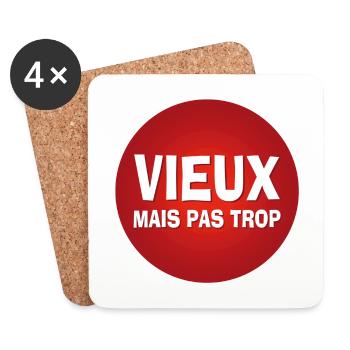 Vieux mais pas trop - Dessous de verre (lot de 4) - blanc - Devant